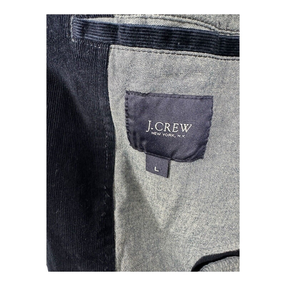 J Crew Blue Cotton Corduroy‎ Half Lined Mens Blazer Size Large - Picture 4 of 5